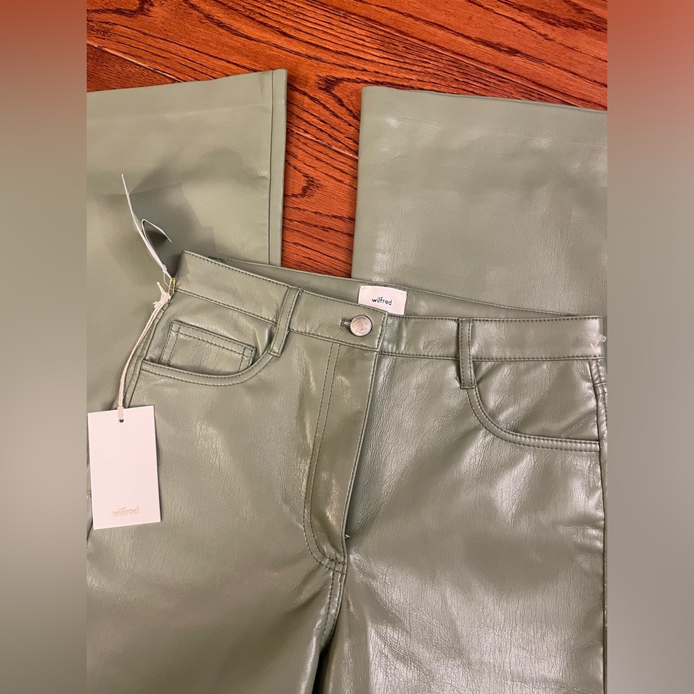 Aritzia Melina Leather Flare Pant